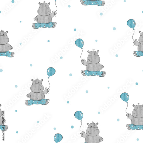 Fotofirana hipopotam kreskówka balon
