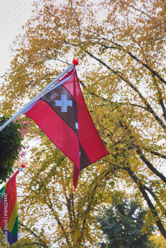 Obraz na płótnie Amsterdam city official flag w salonie
