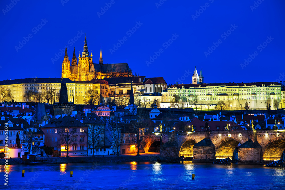 Old Prague cityscape overview