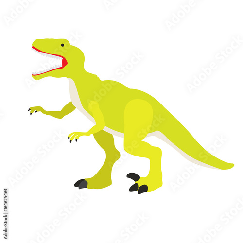 Isolated dinosaur toy on a white background  Vector illustration