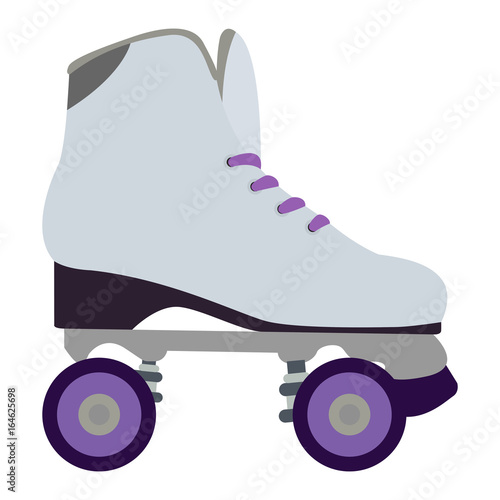 Isolated roller skate on a white background, Vector illustration