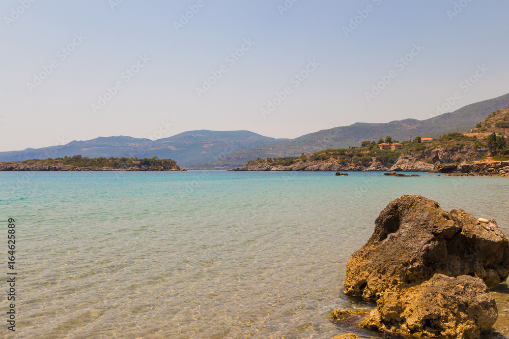 Obraz premium Kalamitsi beach in south Peloponnese near Kardamyli village, Greece