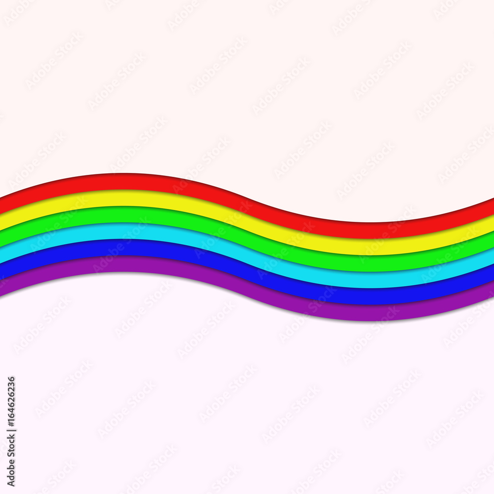 Rainbow wave stripes - vector page divider graphic design element Rainbow wave stripes - vector page divider graphic design element