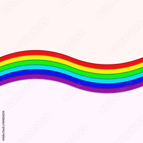 Rainbow wave stripes - vector page divider graphic design element