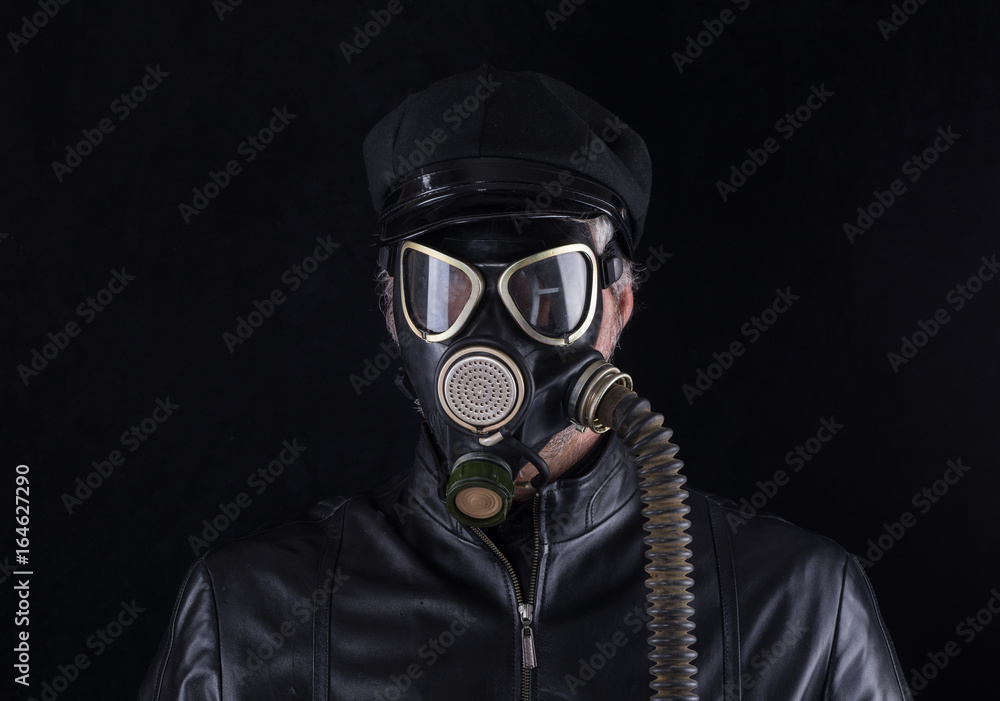 Man in gas mask, fetish Stock Photo | Adobe Stock