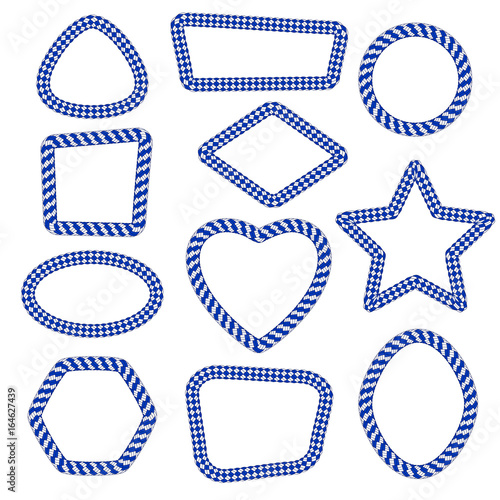 Set of rope frames for text and logo