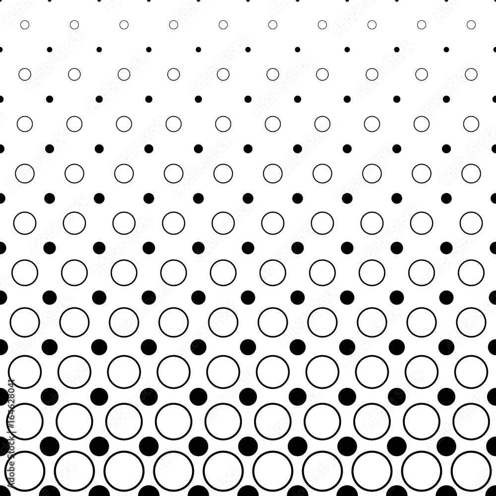 Monochrome circle pattern - abstract geometrical vector background from dots and circles Monochrome circle pattern - abstract geometrical vector background from dots and circles