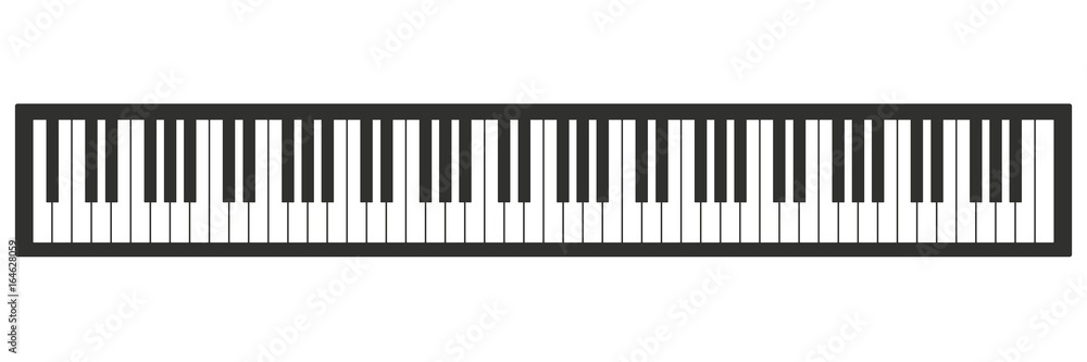 Piano keyboard vector illustration. 88 keys of piano. Piano keyboard vector illustration. 88 keys of piano.