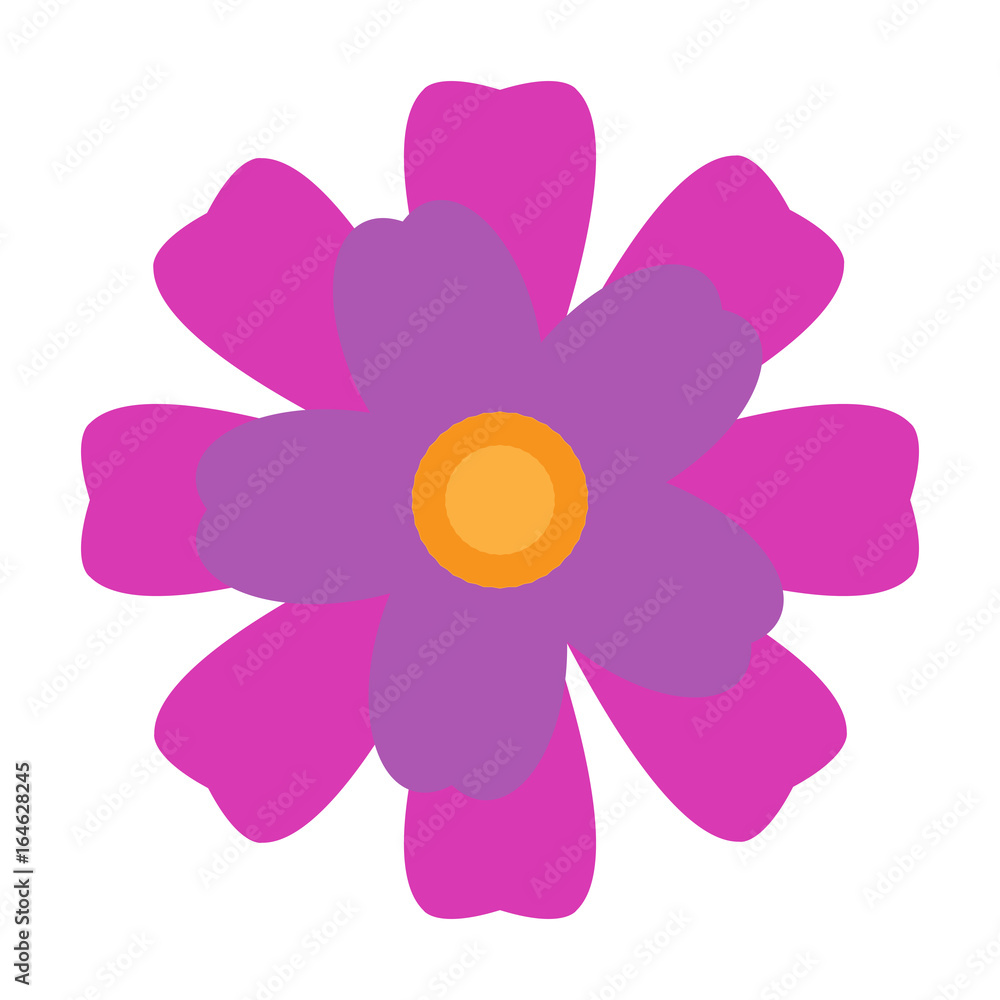 Isolated flower on a white background, flat style, Vector illustration Isolated flower on a white background, flat style, Vector illustration