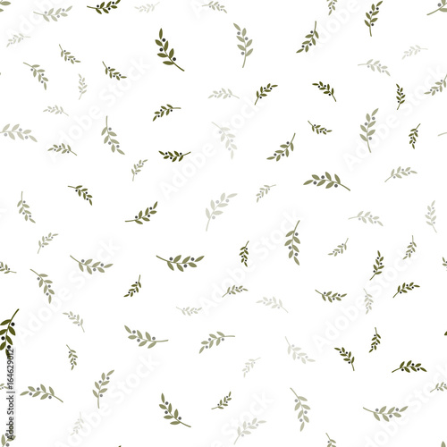 Olives branch vector seamless pattern. Green olive on white background
