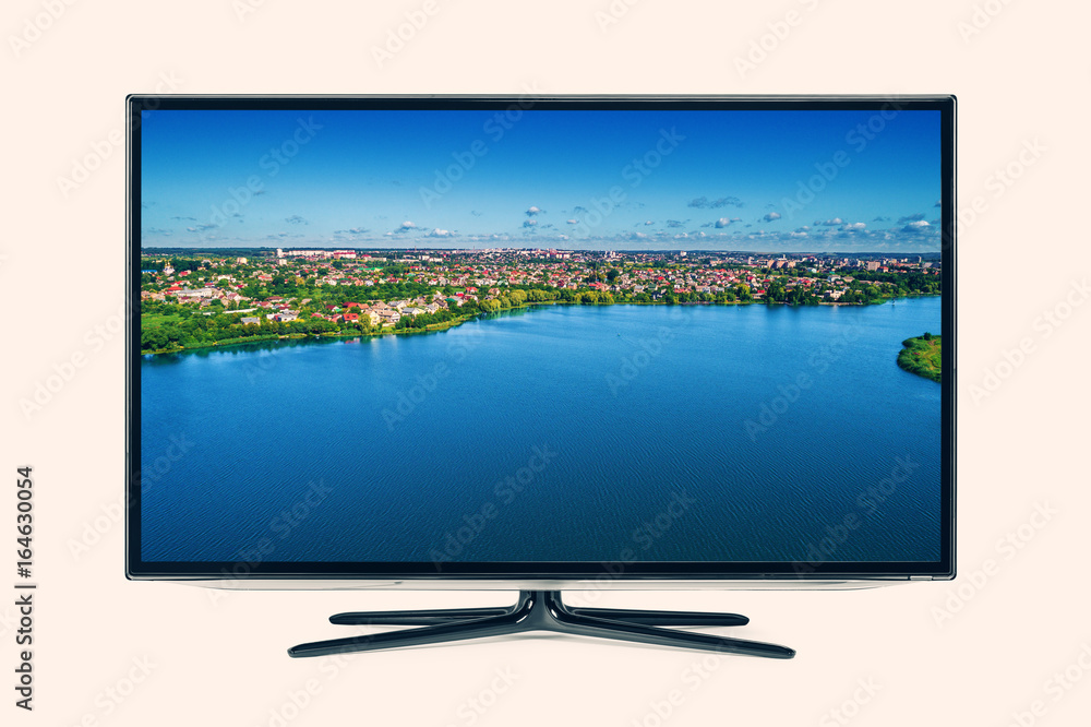 Fototapeta premium 4k monitor isolated on white