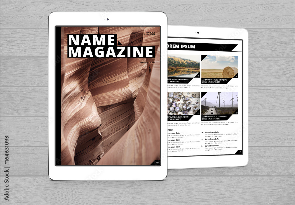Elements Digital Magazine Layout Stock Template | Adobe Stock