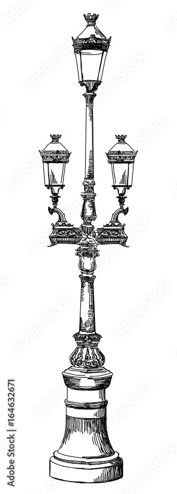 Vector illustration street lantern