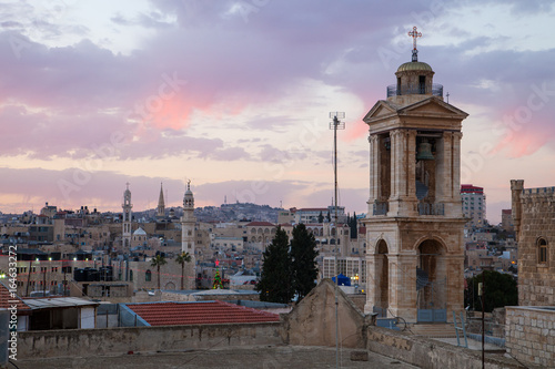 Fotografie, Tablou Bethlehem from roof top