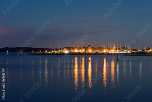 Early nightfall at Yarmouth on the Isle of Wight, UK. © Peter Sterling