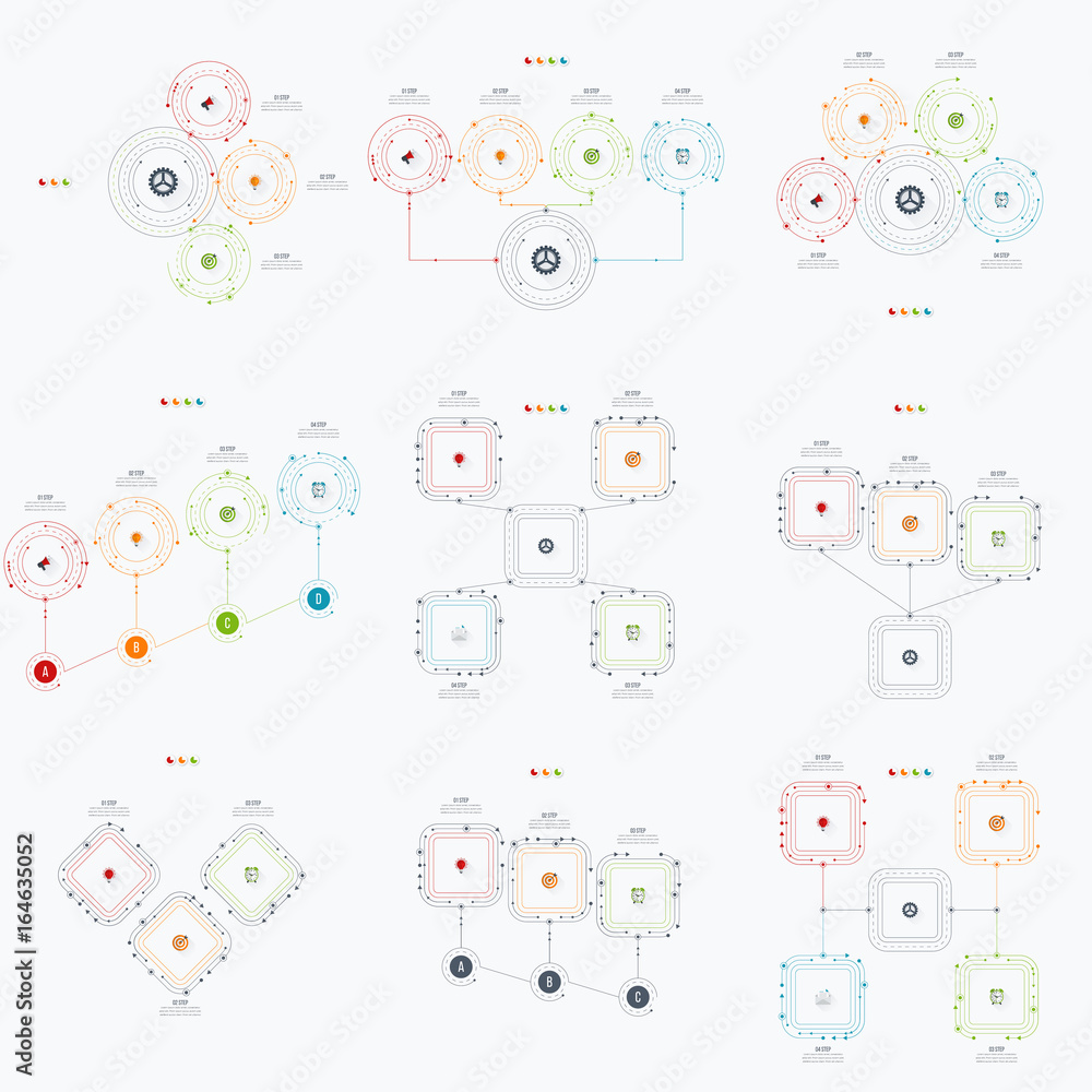 Set with infographics Set with infographics