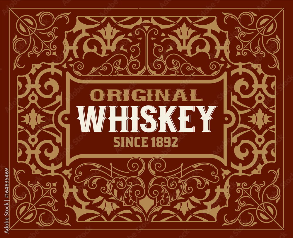 Retro whiskey label.