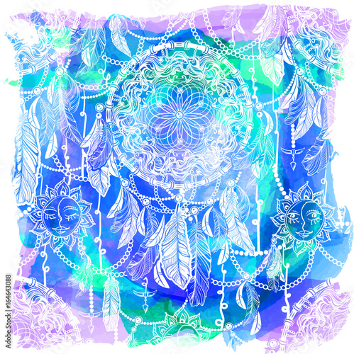 Boho chic seamless pattern