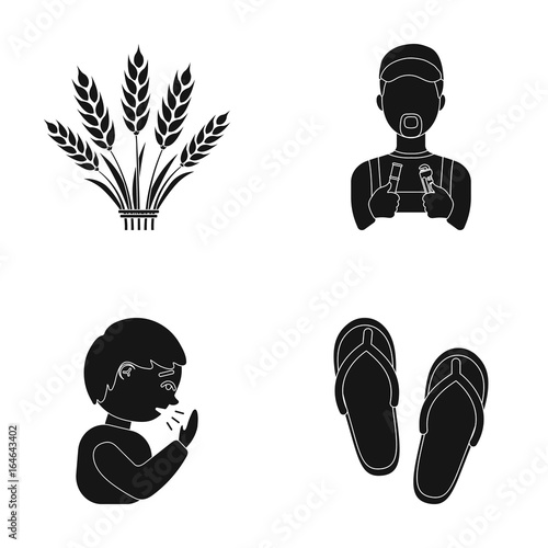 profession, medicine, health and other web icon in black style.shoes, sea, rest, icons in set collection.