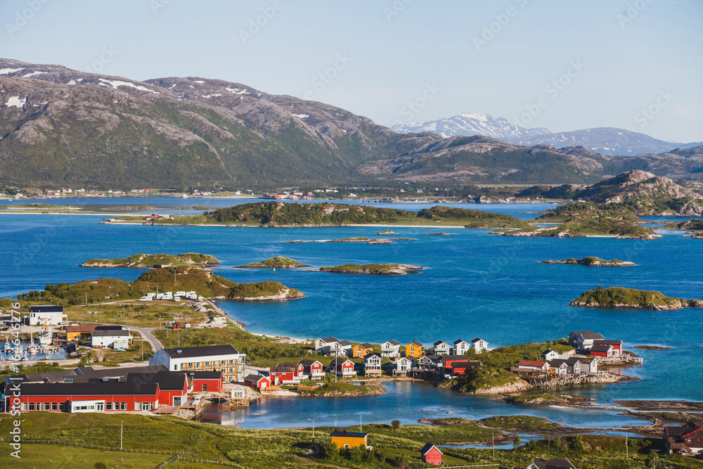 beautiful summer panoramic view of Sommaroy island in Norway
