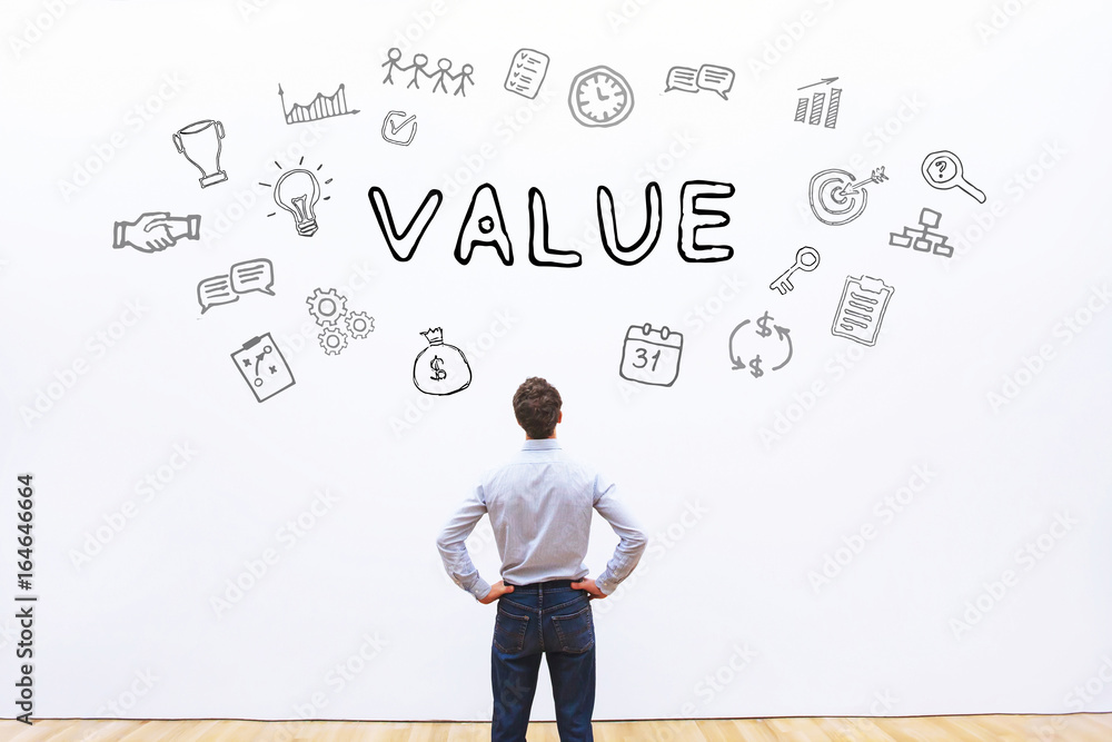 value business concept - obrazy, fototapety, plakaty 