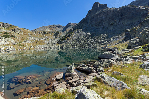 Amazing landscape of Lake with clear waters, Rila Mountain, Bulgaria