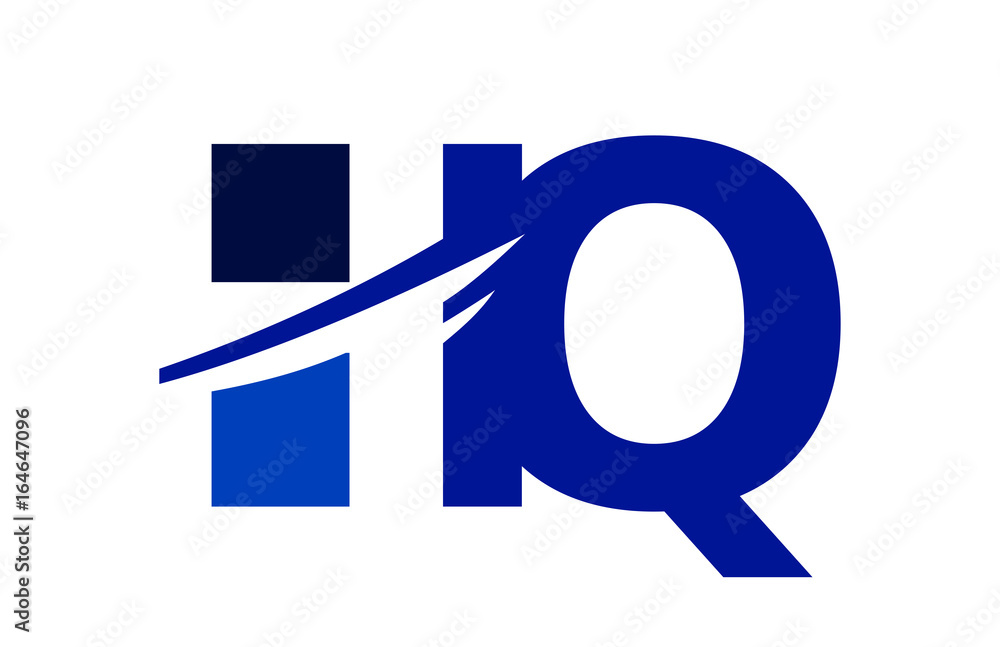 HQ Negative Space Square Swoosh Letter Logo HQ Negative Space Square Swoosh Letter Logo