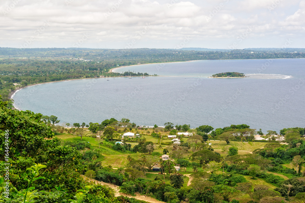 Mele Bay and the Hideaway Island photographed from The Summit Gardens - Port Vila, Efate Island, Vanuatu