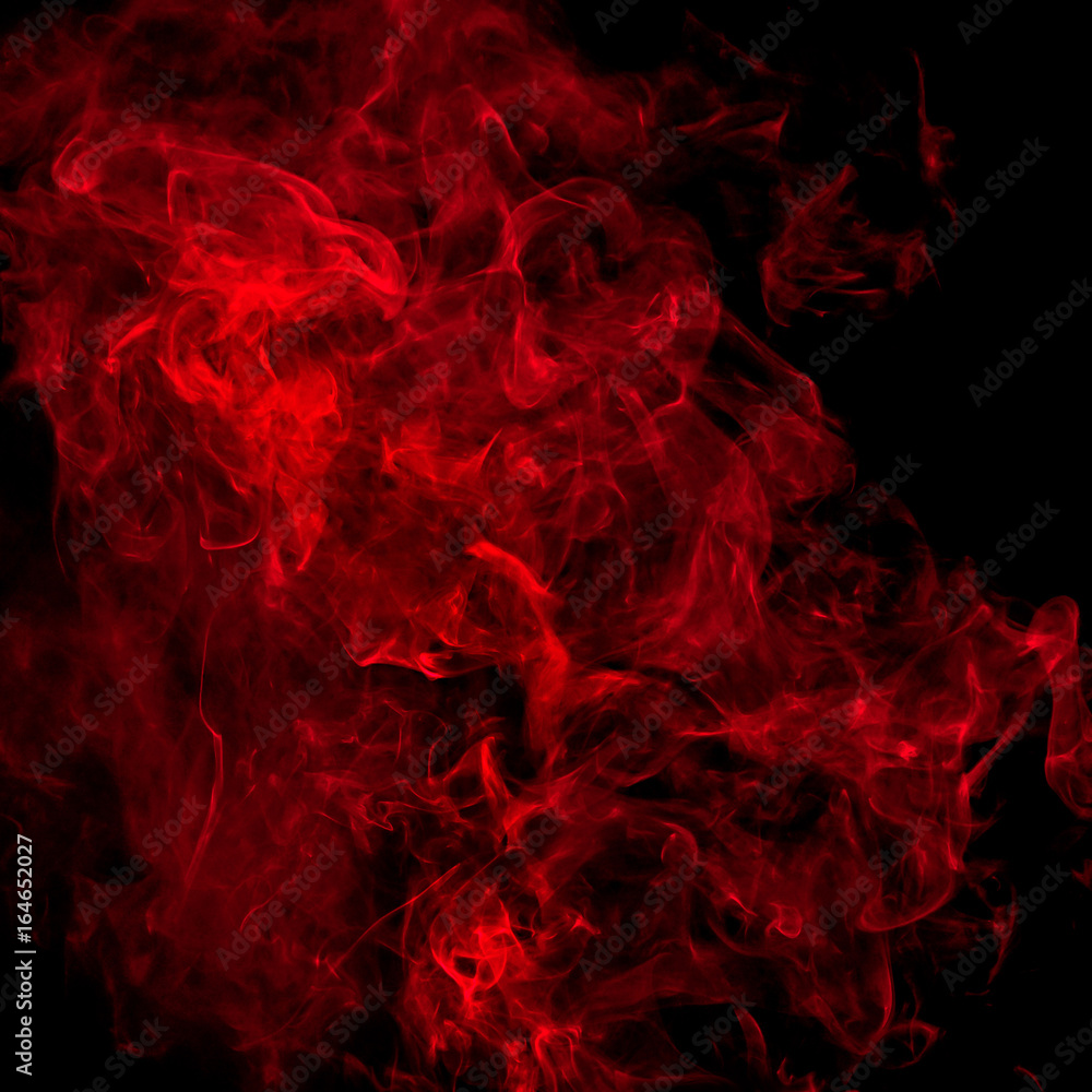 Red smoke over black