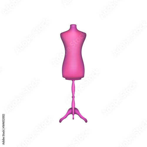 Vintage dress form in pink design