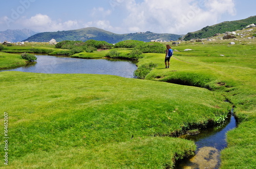 Obraz na płótnie Trekking in Corsica: Bergeries de I Pozzi w salonie