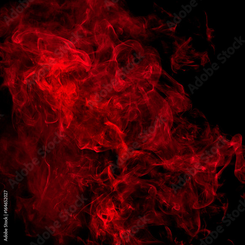 Red smoke over black