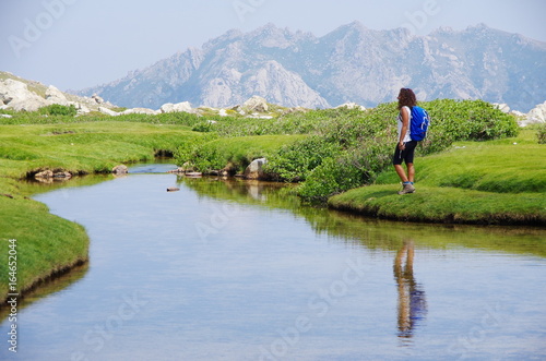 Obraz na płótnie Trekking in Corsica: Bergeries de I Pozzi w salonie