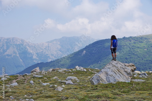 Obraz na płótnie Trekking in Corsica: Bergeries de I Pozzi w salonie