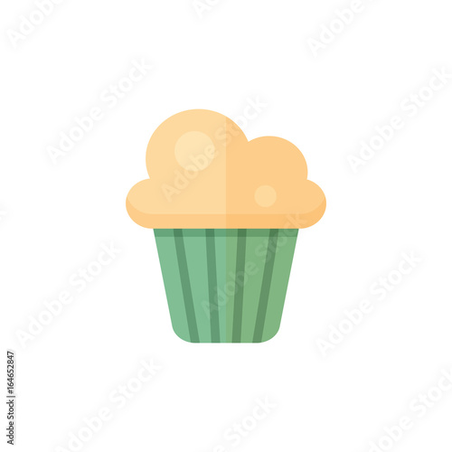 Flat muffin icon.