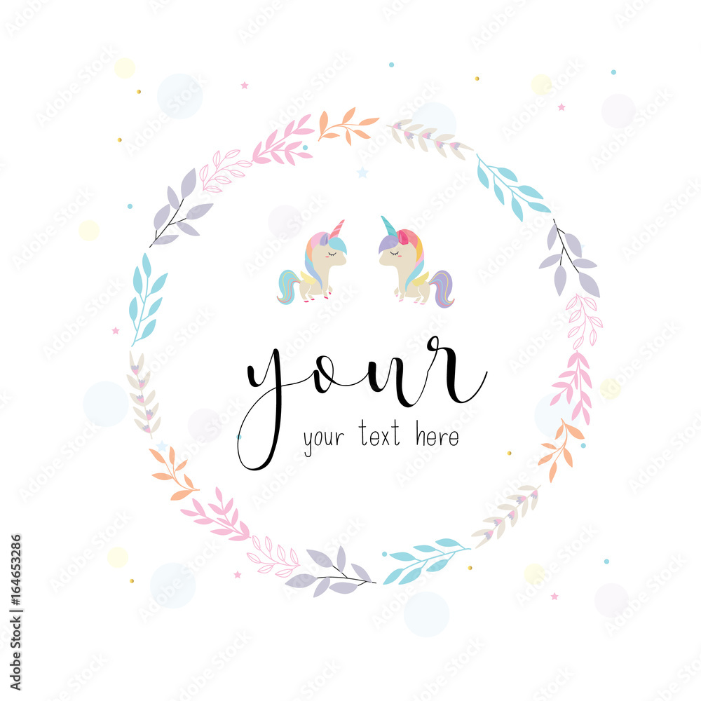 floral frame template with text