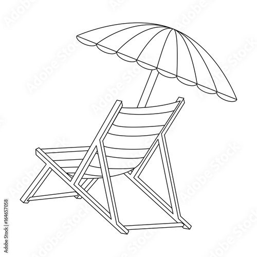 isolated beach chair icon vector illustration graphic design