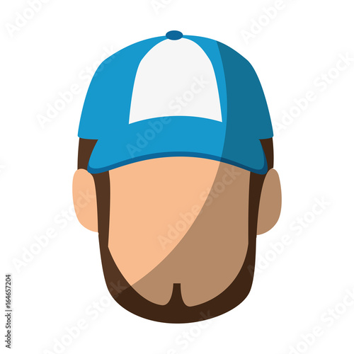isolated man face icon vector illustration graphic design