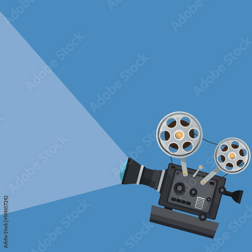 color background with movie projector