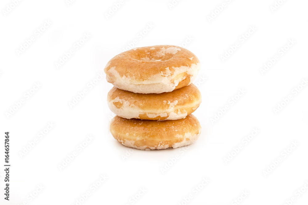 Donut isolated on white background, studio shoot