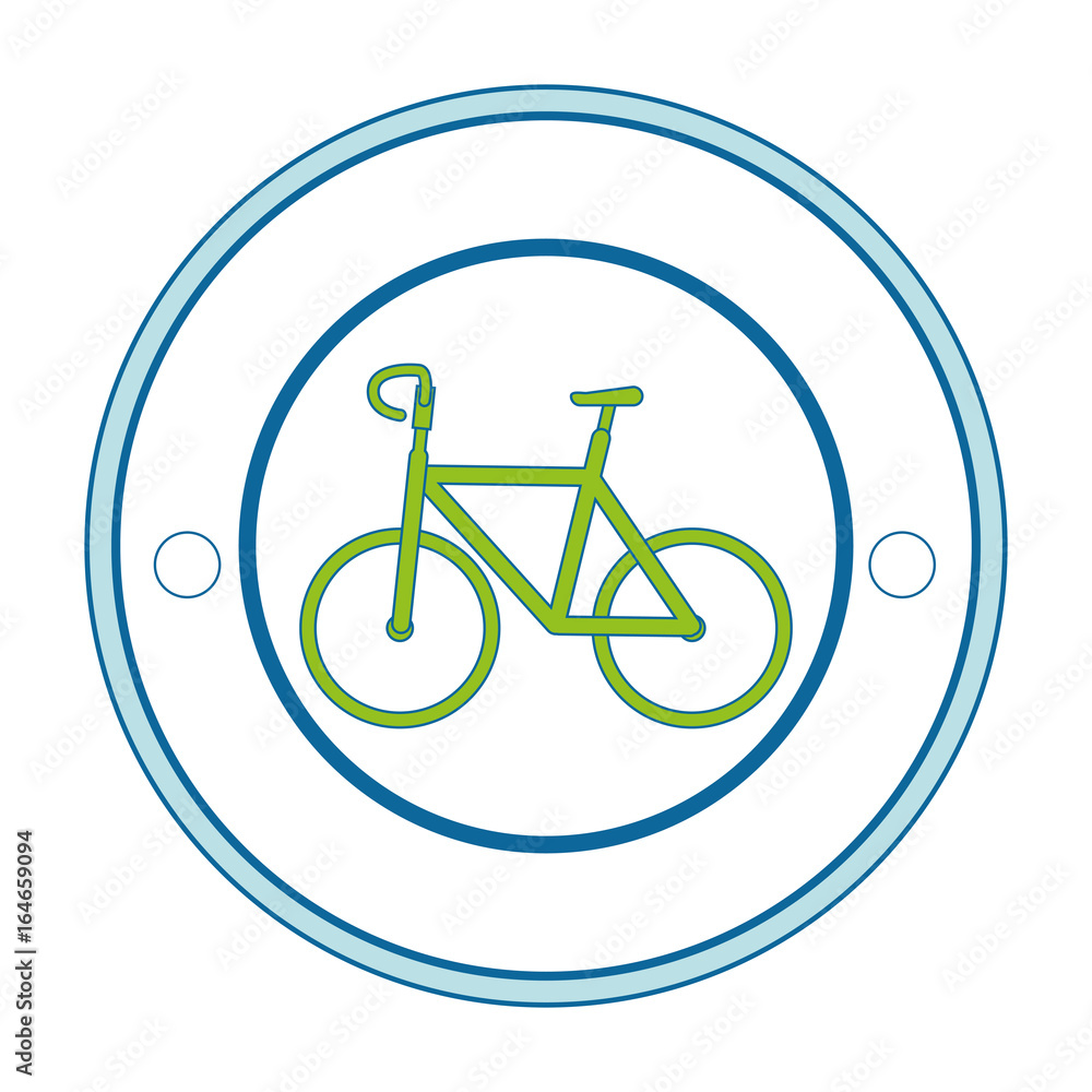 isolated bicycle round icon design isolated bicycle round icon design