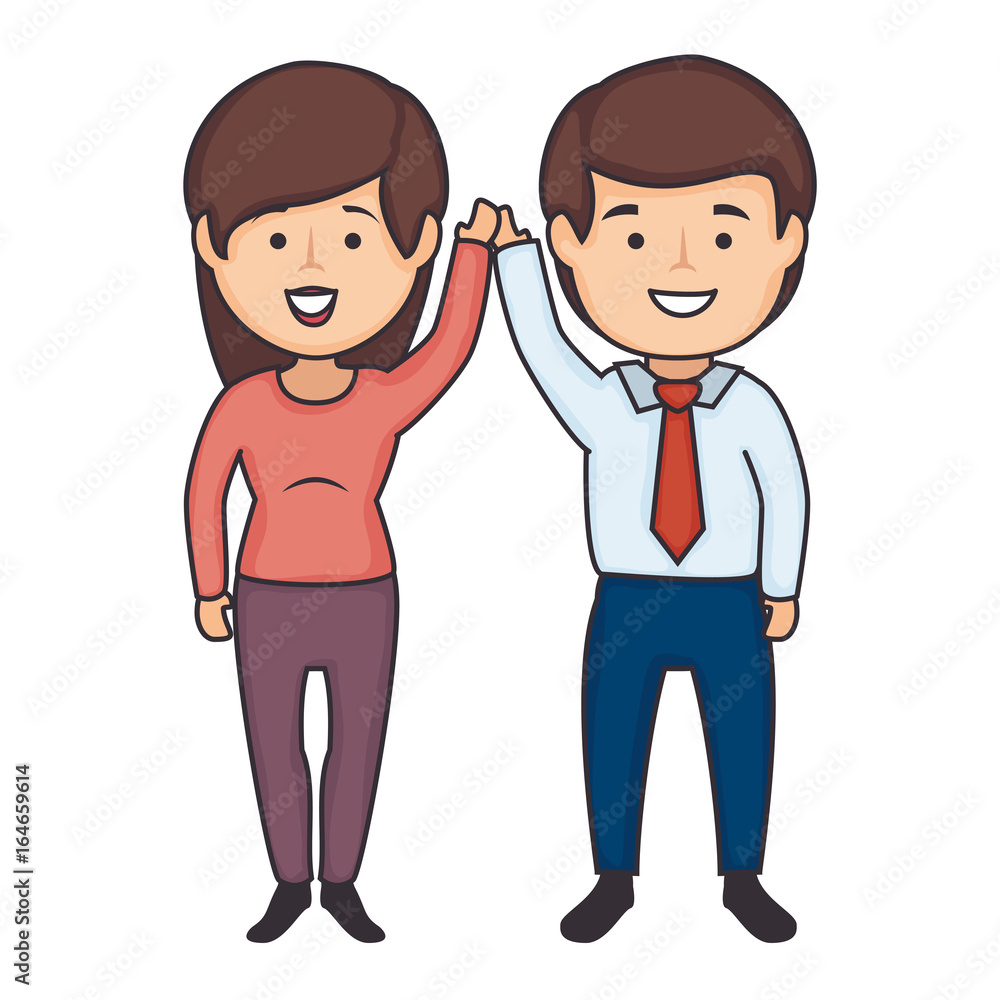 businessman and woman icon over white background colorful design vector illustration businessman and woman icon over white background colorful design vector illustration