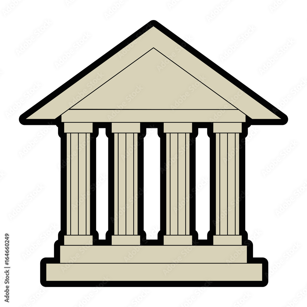 Fototapeta premium isolated bank building icon vector illustration graphic design