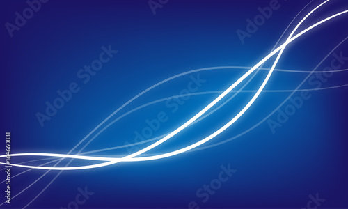 Blue modern abstract lines swoosh certificate - speed smooth wave border background. Vector illustration