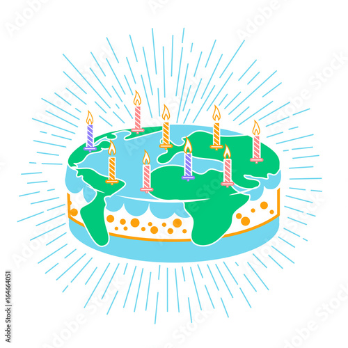 Cake icon with candles