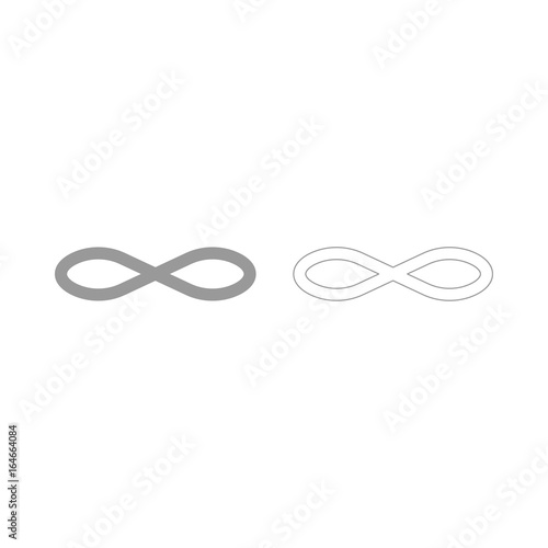 Infinity symbol the grey set icon .