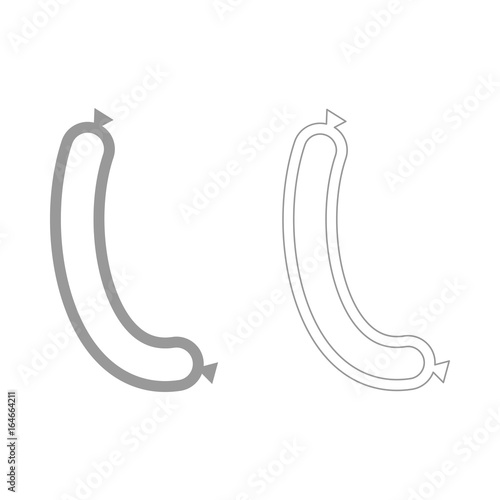 Sausage the grey set icon .