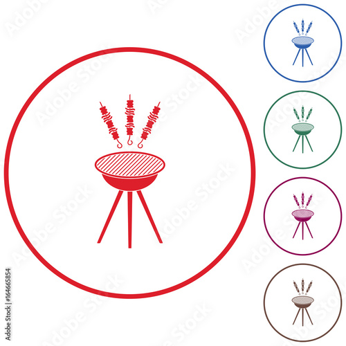 Grilled kebab icon