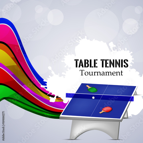 Illustration of elements for the indoor sport Table tennis