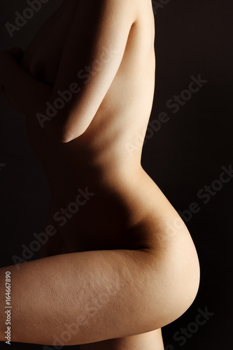 Sexy body nude woman. Naked sensual beautiful girl